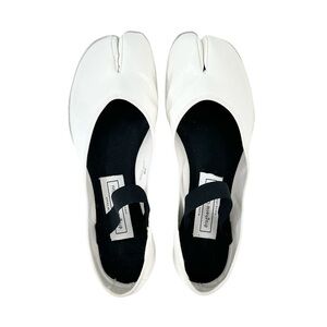 Drogheria Crivellini Tabi Ballerina Patent Ness White Tabi Mary Jane Shoes Flats